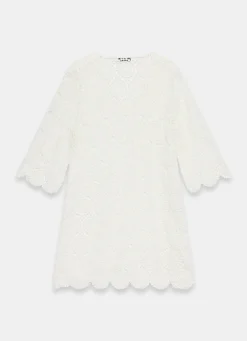 White Crochet Beach Mini Dress