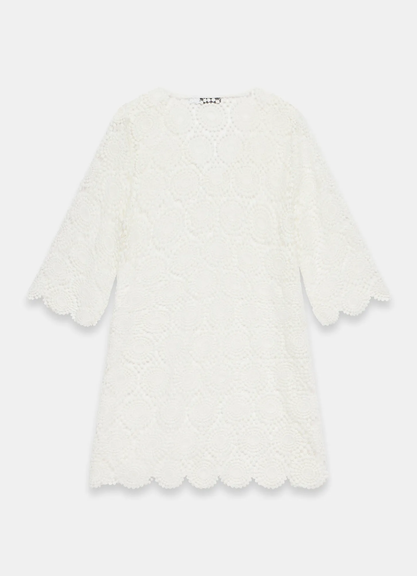 White Crochet Beach Mini Dress