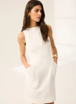 White Denim Mini Dress