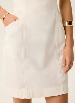 White Denim Mini Dress