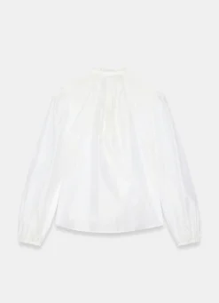 White Floral Cutwork Detail Blouse
