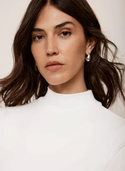 White High Neck Layering Top