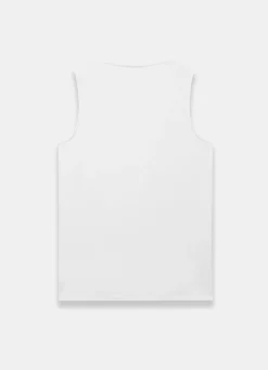 White Layering High Neck Vest