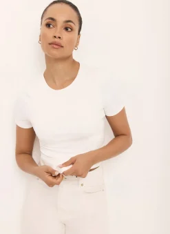 White Layering Short Sleeve Top
