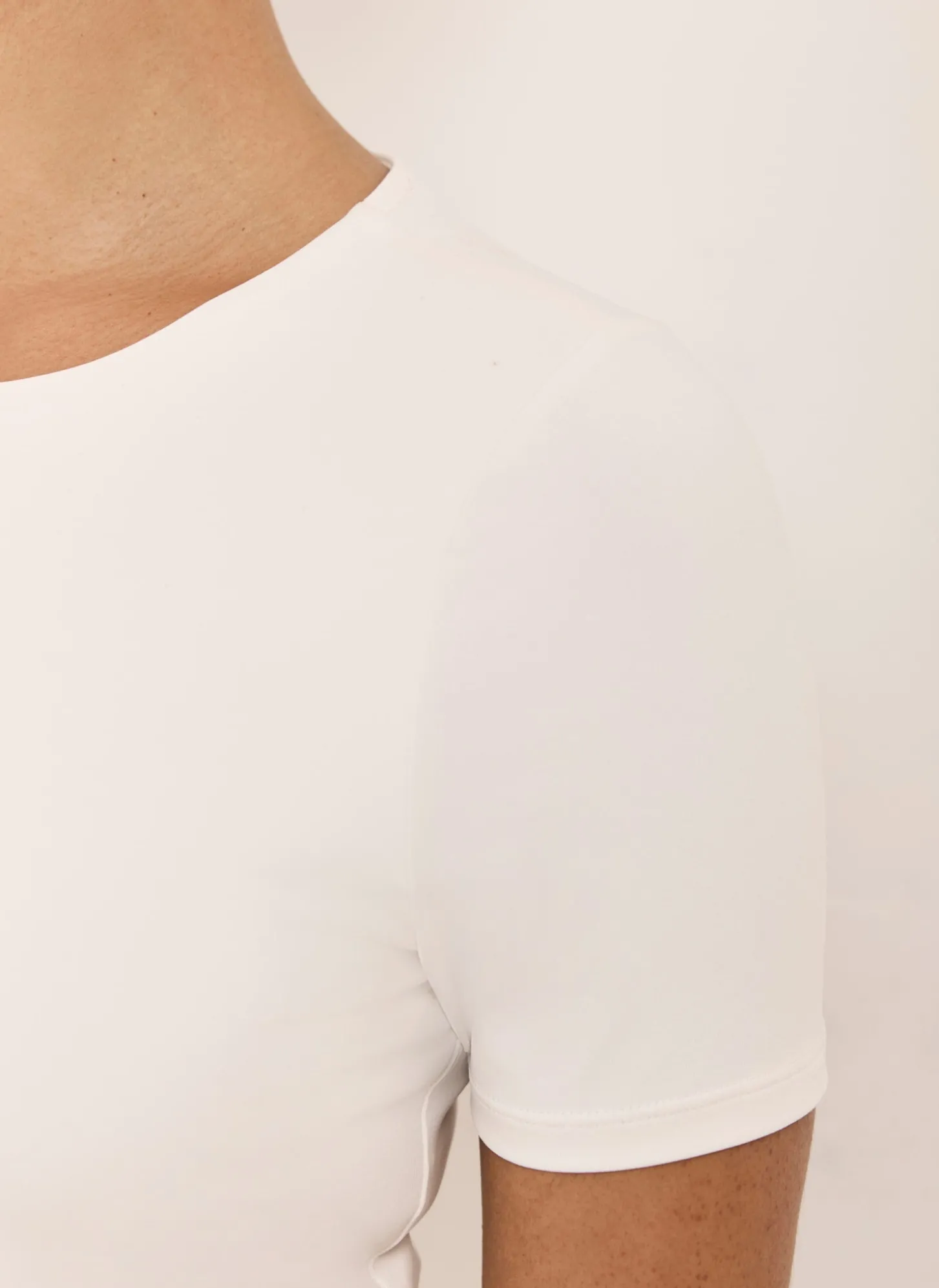 White Layering Short Sleeve Top