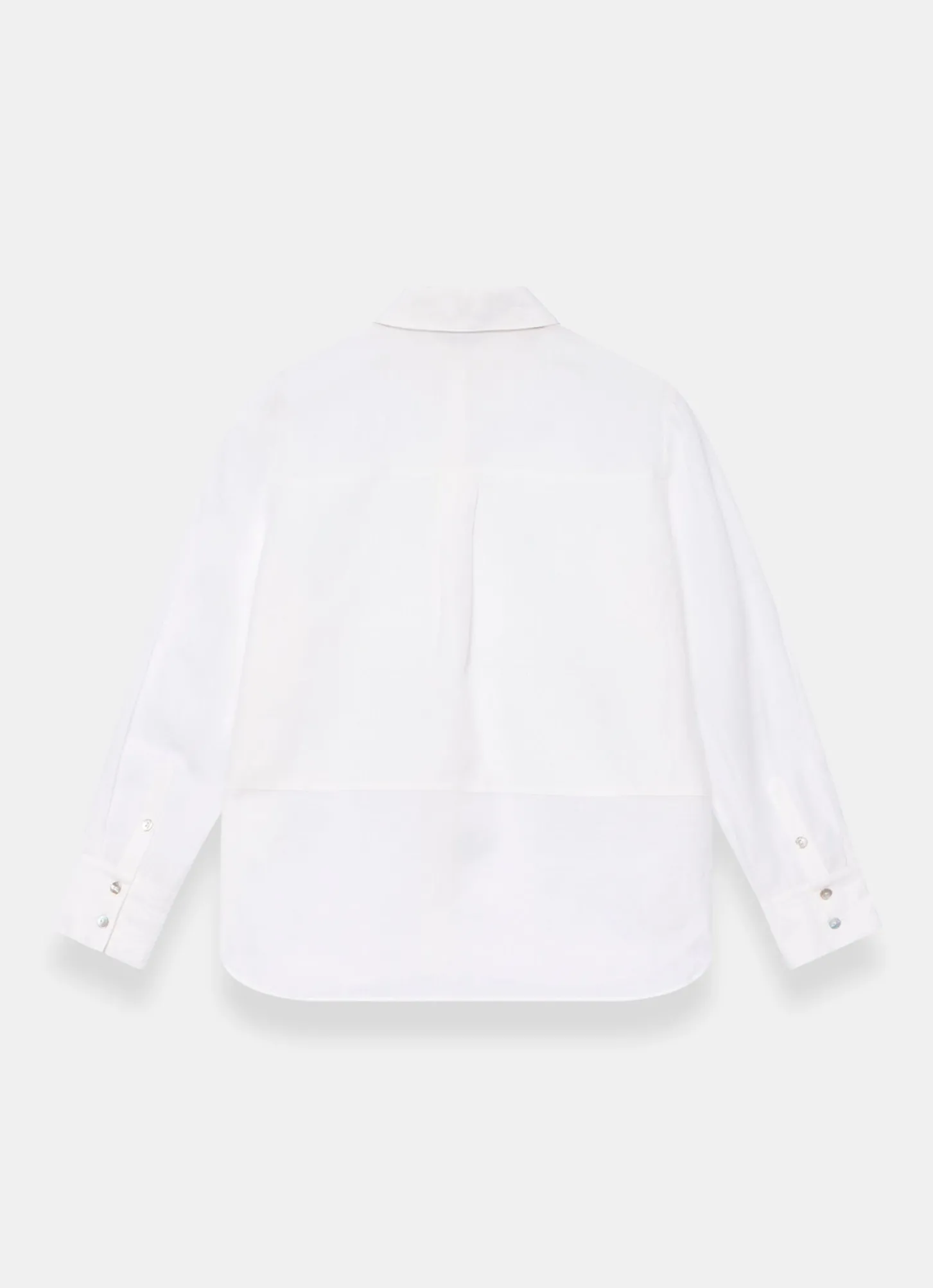 White Linen Blend Shirt