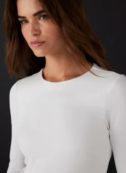 White Long Sleeve Layering Top