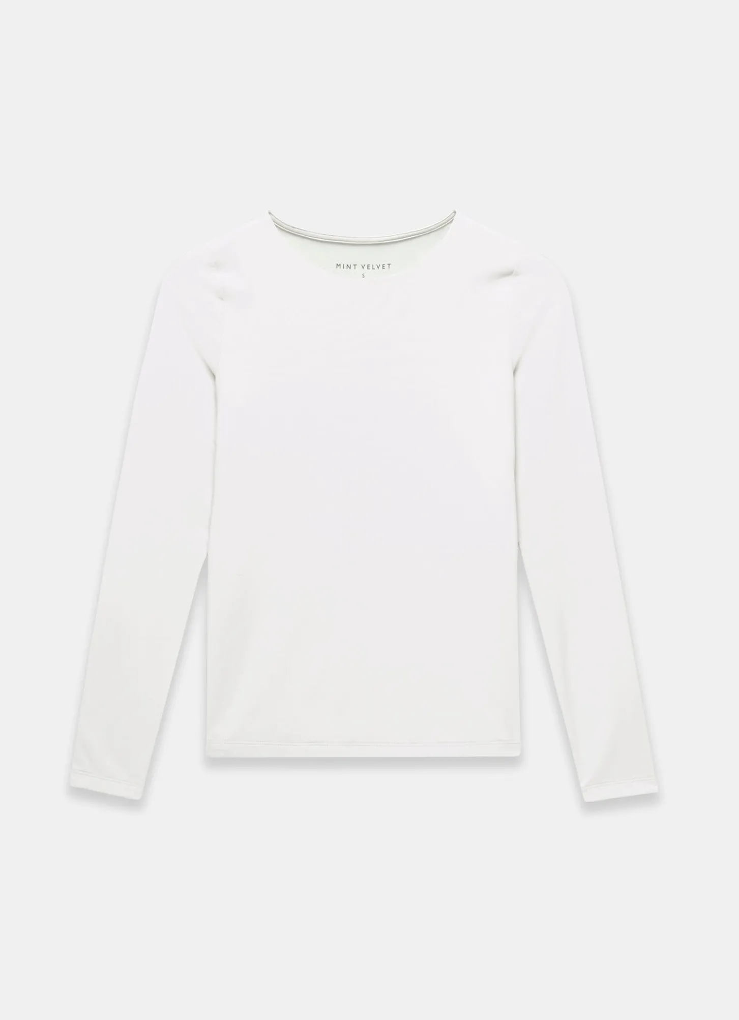 White Long Sleeve Layering Top
