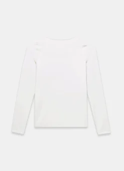 White Long Sleeve Layering Top