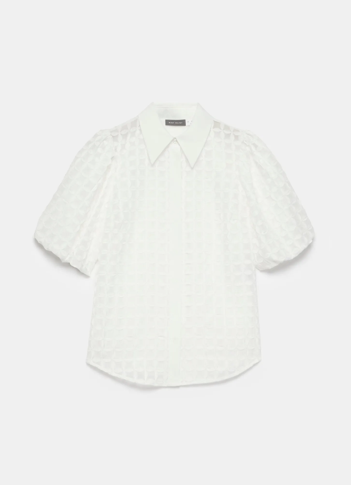 White Petal Detail Shirt
