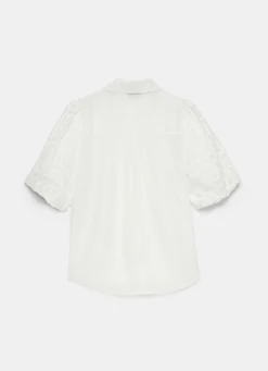 White Petal Detail Shirt