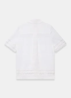 White Ramie Resort Shirt