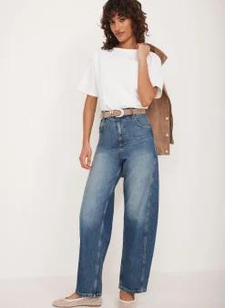 White Slash Neck T Shirt
