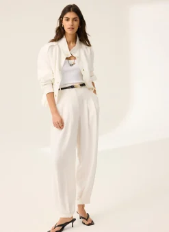 White Soft Balloon Trousers