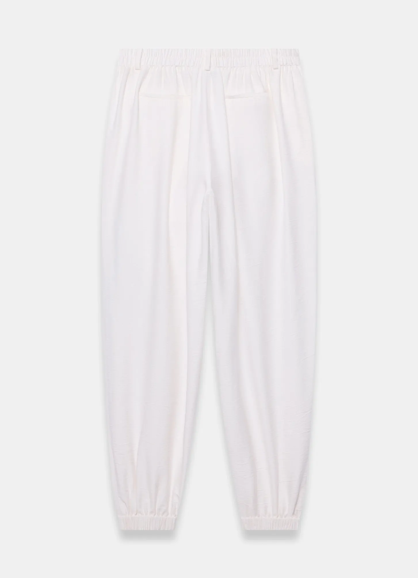 White Soft Balloon Trousers