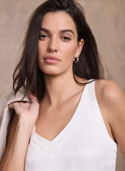 White Trim Detail Camisole Top