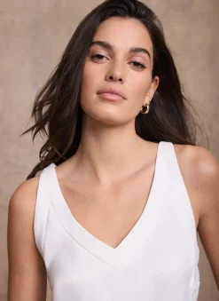 White Trim Detail Camisole Top