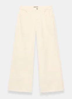 Yellow Ankle Wide Leg Jeans