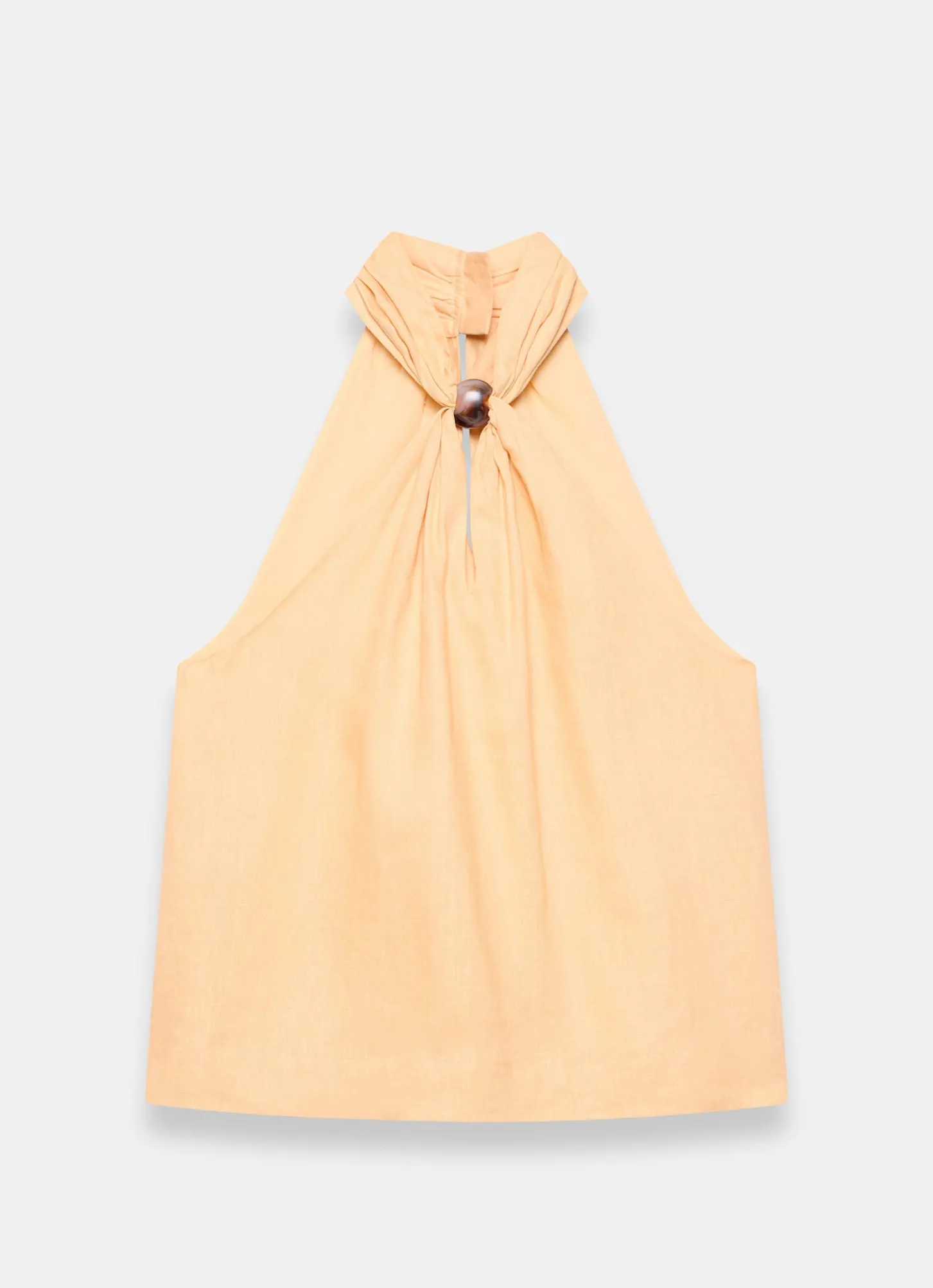 Yellow Linen Halter Top