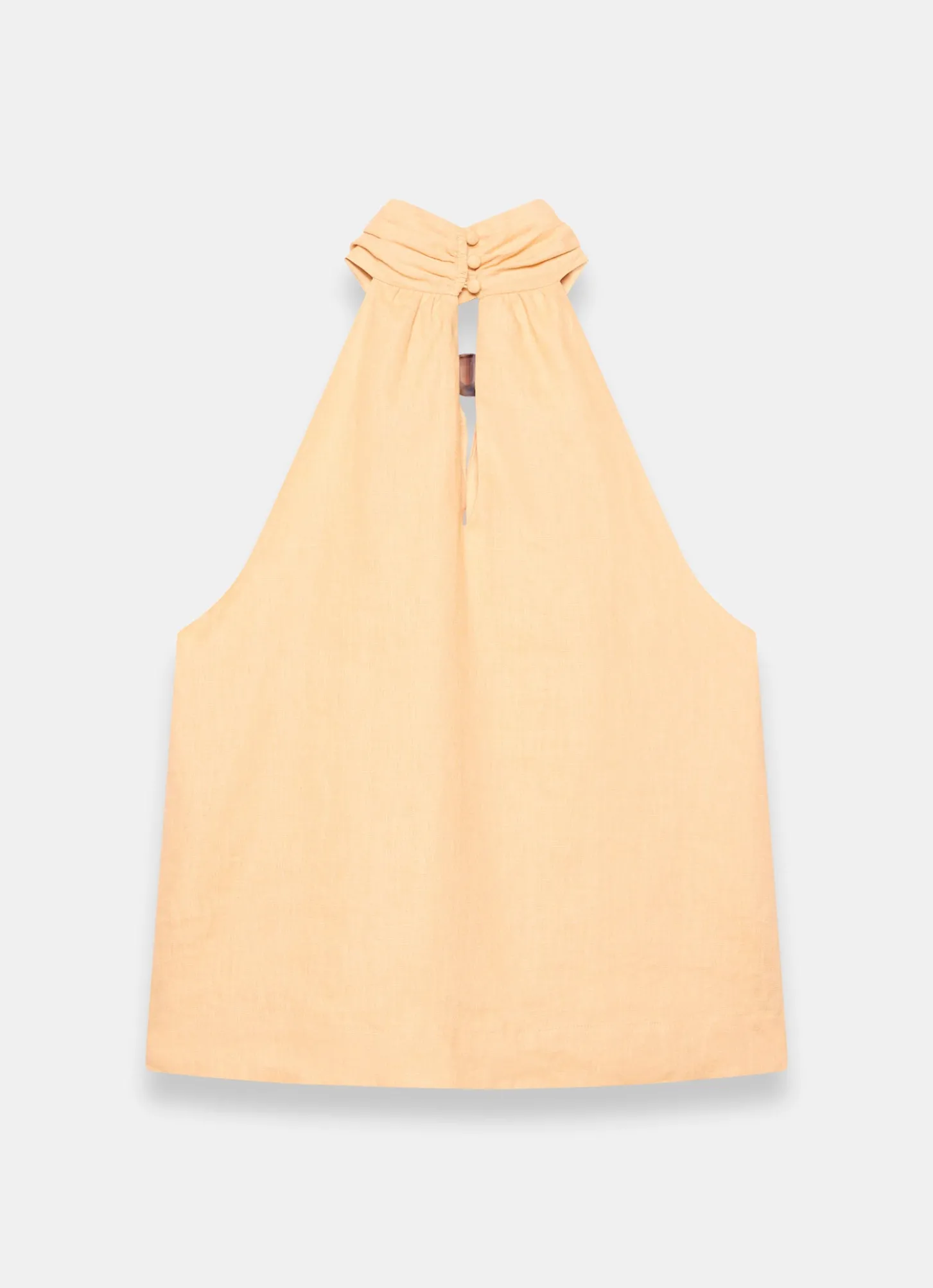 Yellow Linen Halter Top