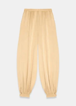 Yellow Satin Balloon Trousers