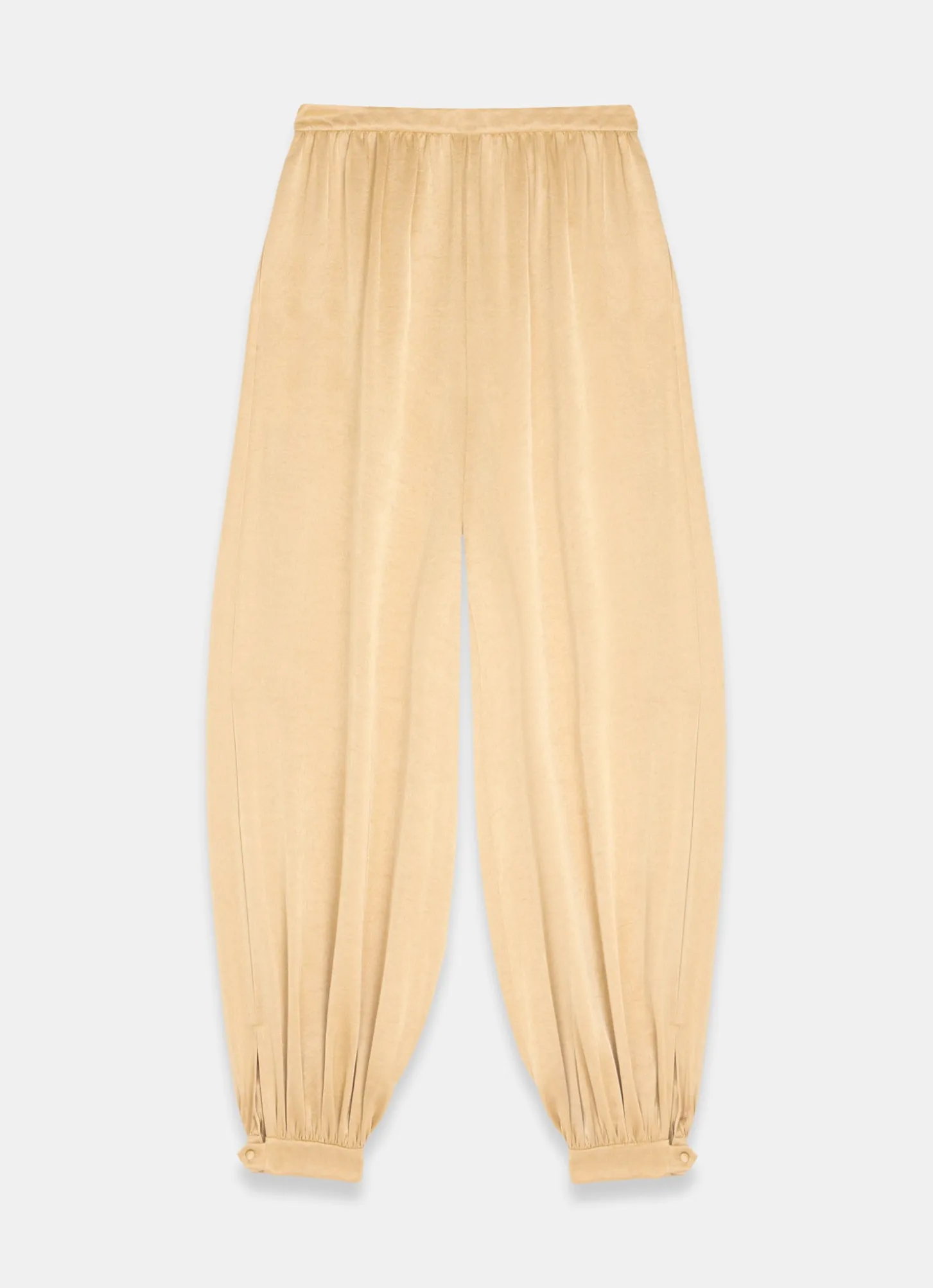 Yellow Satin Balloon Trousers