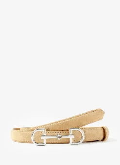 Yellow Suede Snaffle Belt