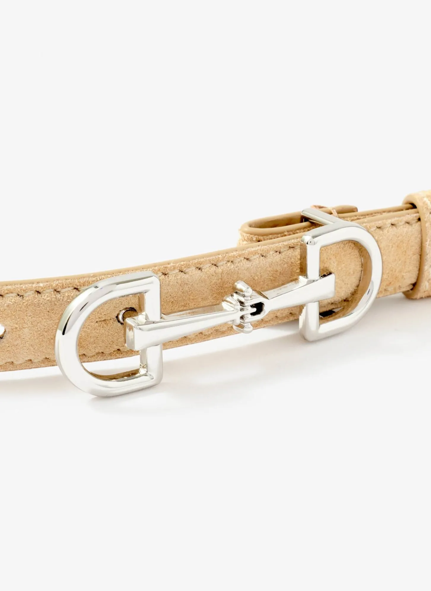 Yellow Suede Snaffle Belt