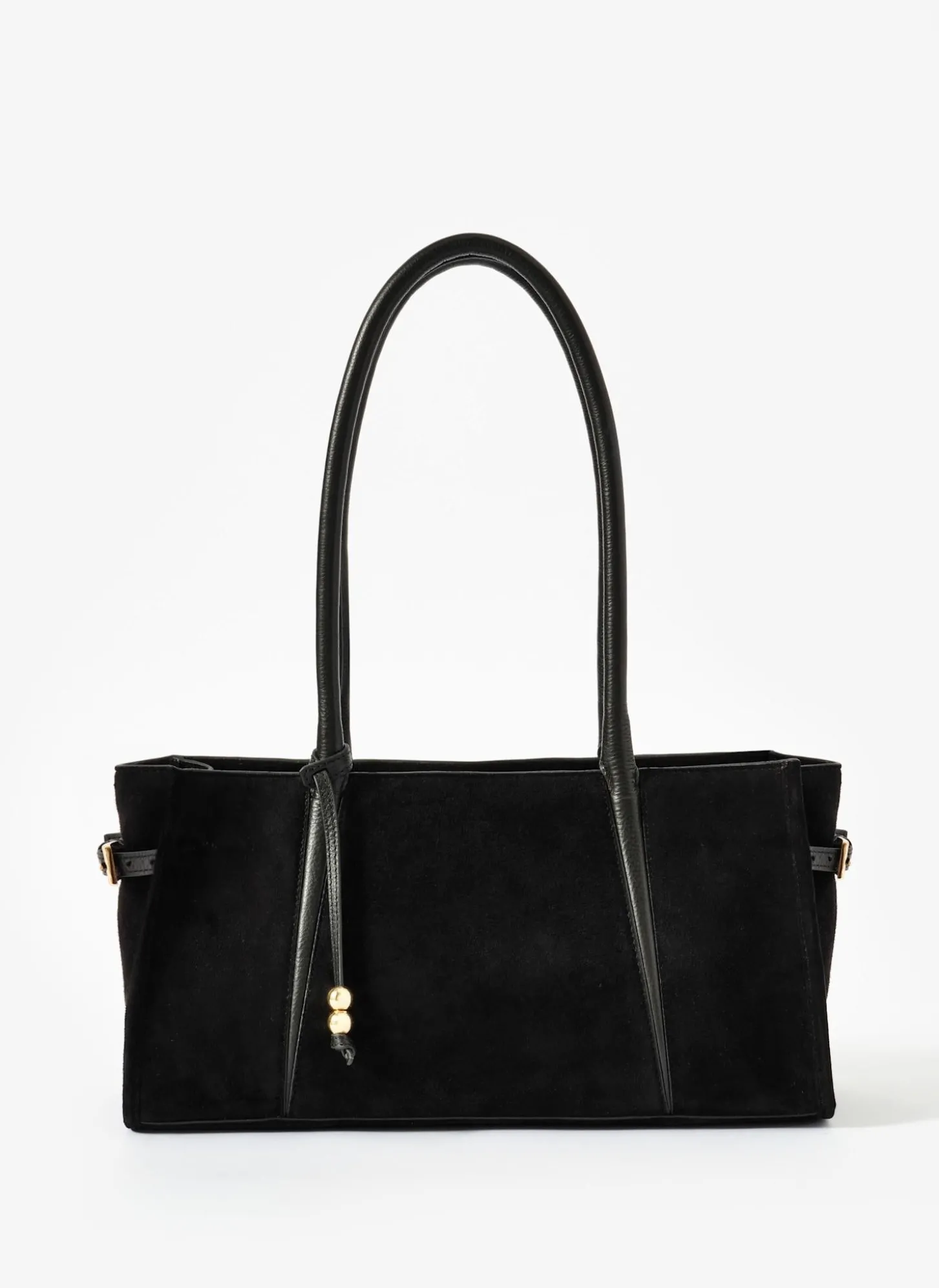 Zita Black Suede Shoulder Bag