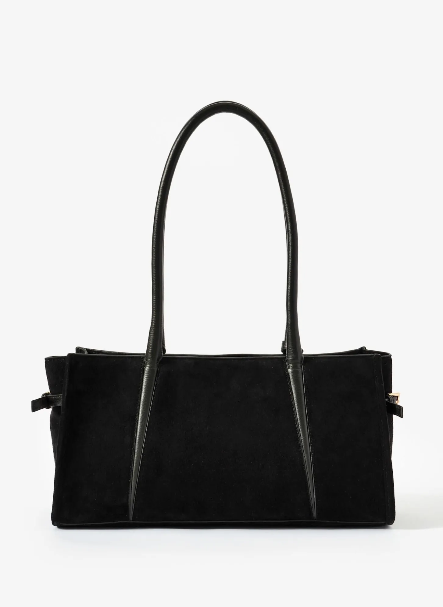 Zita Black Suede Shoulder Bag